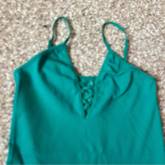 Free People Intimately Crossfire Cami Ribbed Green XS/S - Picture 2 of 4